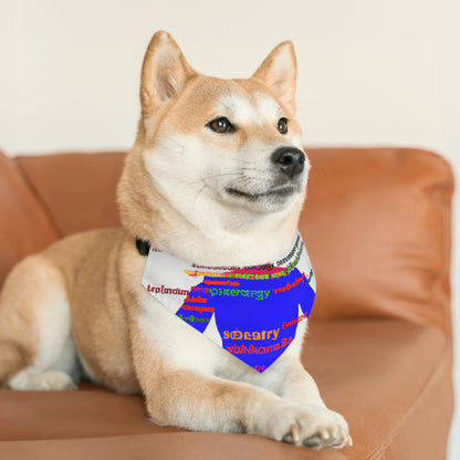 "El retrato de arte de la palabra superheroica" - El collar de bandana para mascota alienígena