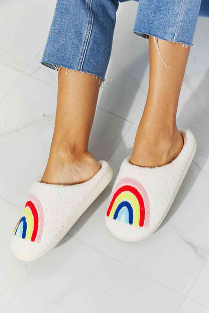 MMShoes Regenbogen-Plüsch-Slipper