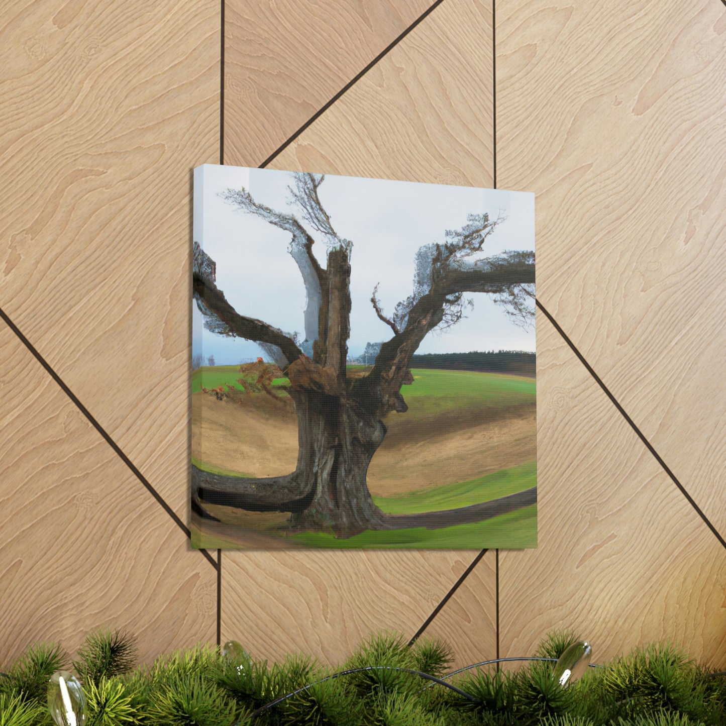 „Ein Schatten auf der Wiese: Der letzte stehende Baum“ – The Alien Canva