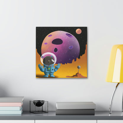 "Exploring the Unknown: The Adventures of a Space Captain and the Mysterious Planet" - The Alien Canva