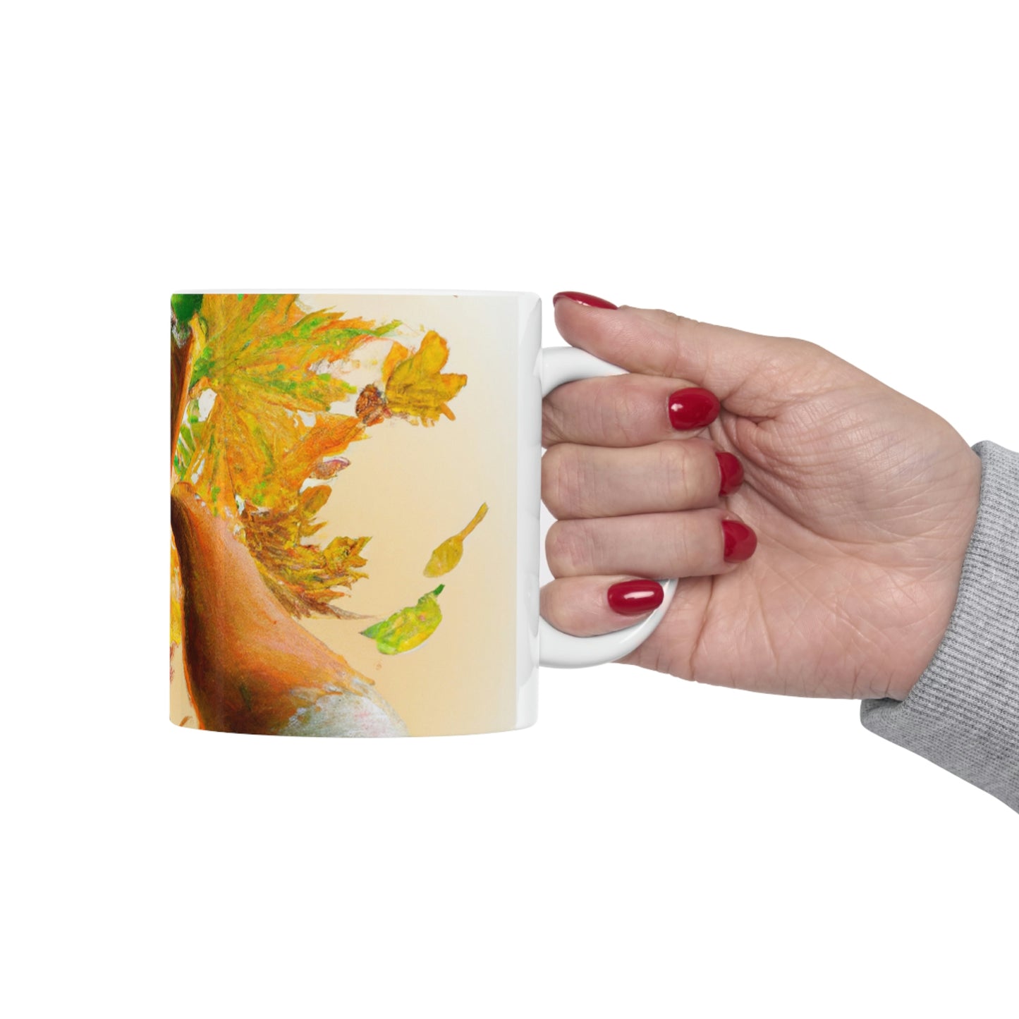 "Autumnal Adventure: A Fox's Mischief" - The Alien Ceramic Mug 11 oz