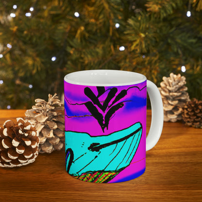 „Glow of the Neon Sea“ – The Alien Keramiktasse 11 oz