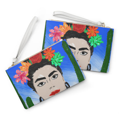 „Feurige Frida: Eine mexikanische Ikone mit farbenfroher Kultur malen“ – The Alien Clutch Bag