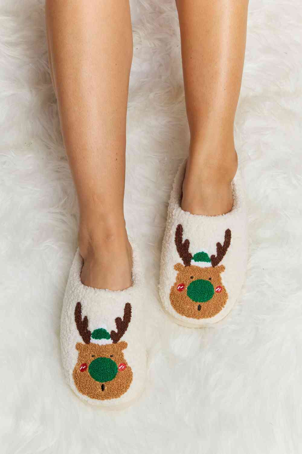 Plüsch-Slipper mit Melody-Rudolph-Print