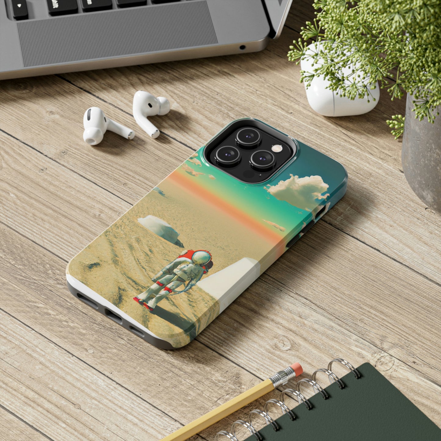 "Un astronauta extraviado: solo en un planeta abandonado" - The Alien Tough Phone Cases