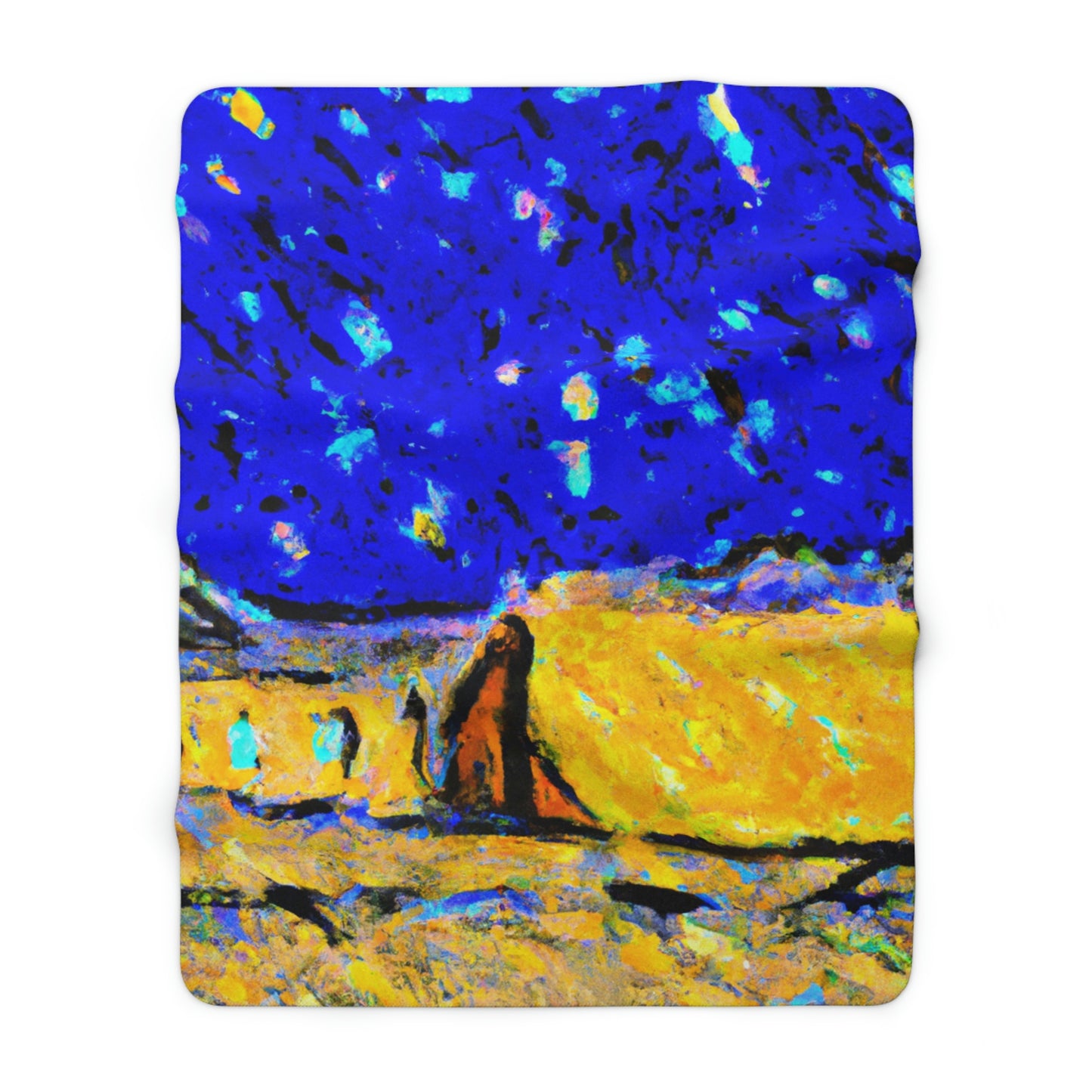 "Enchanted Sands of the Night Sky" - The Alien Sherpa Fleece Blanket