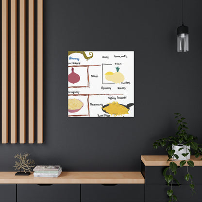 "Culinary Inspiration: Symbolizing Traditional Recipes in Art" - Canvas