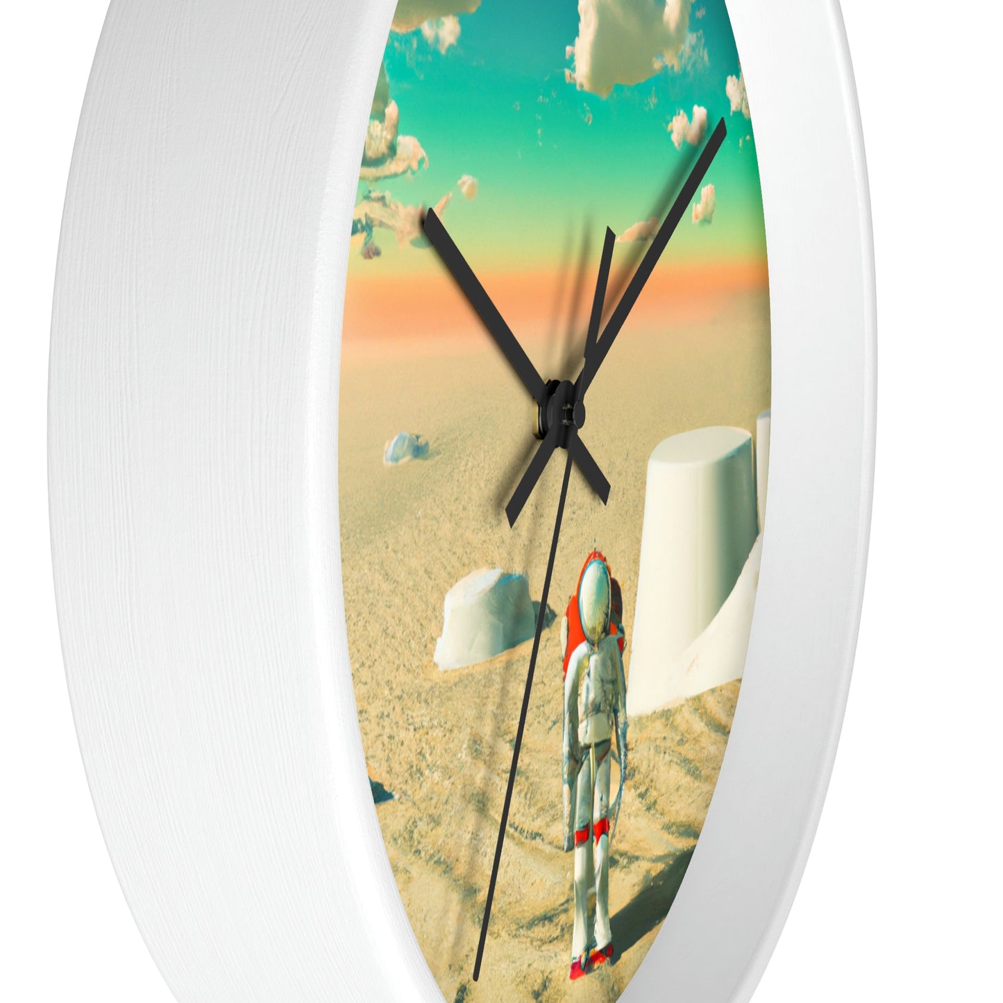 "A Strayed Astronaut: Alone on a Forlorn Planet" - The Alien Wall Clock