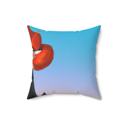 Der Fuchs, der auf dem Berg gipfelt – das Alien Square Pillow