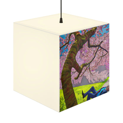 "A Moment of Calm Beneath the Cherry Blossoms" - The Alien Light Cube Lamp