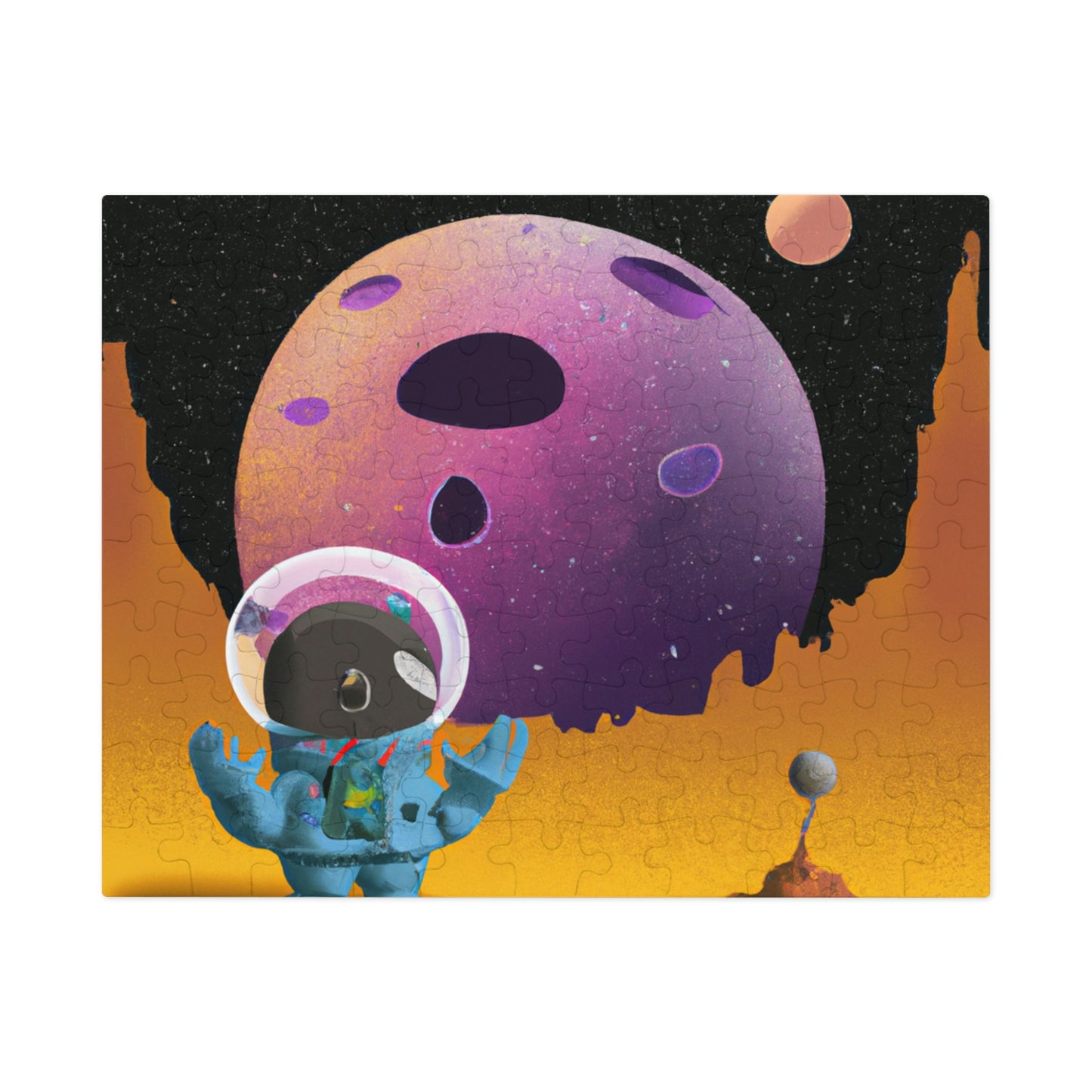 "Exploring the Unknown: The Adventures of a Space Captain and the Mysterious Planet" - The Alien Jigsaw Puzzle