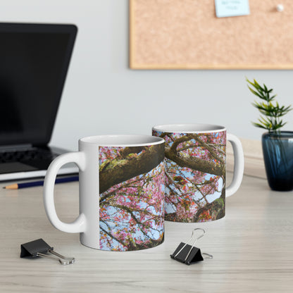 "A Blossoming Reflection" - The Alien Ceramic Mug 11 oz