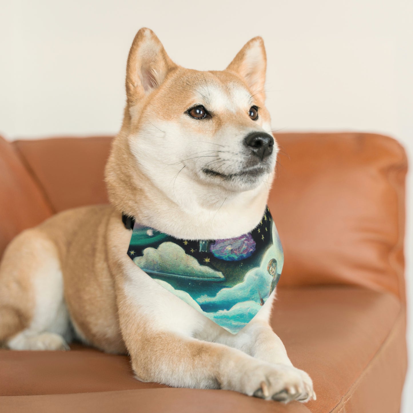 "A Sea of Diamonds in the Night" - The Alien Pet Bandana Collar