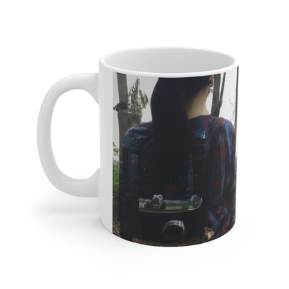 "Lost in Time: Exploring Forgotten Memories Through Wanderlust" - The Alien Ceramic Mug 11 oz