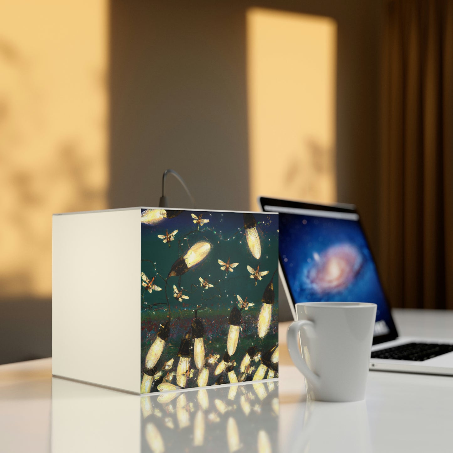 Twinkling Fireflies in the Evening Sky - The Alien Light Cube Lamp