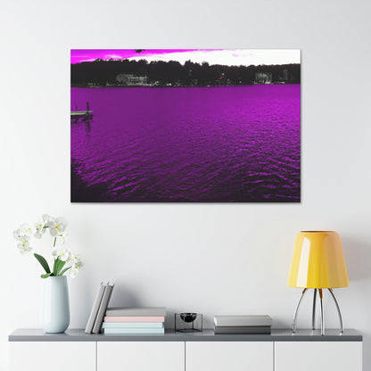 "The Neon Purple Lakefront" - The Alien Canva