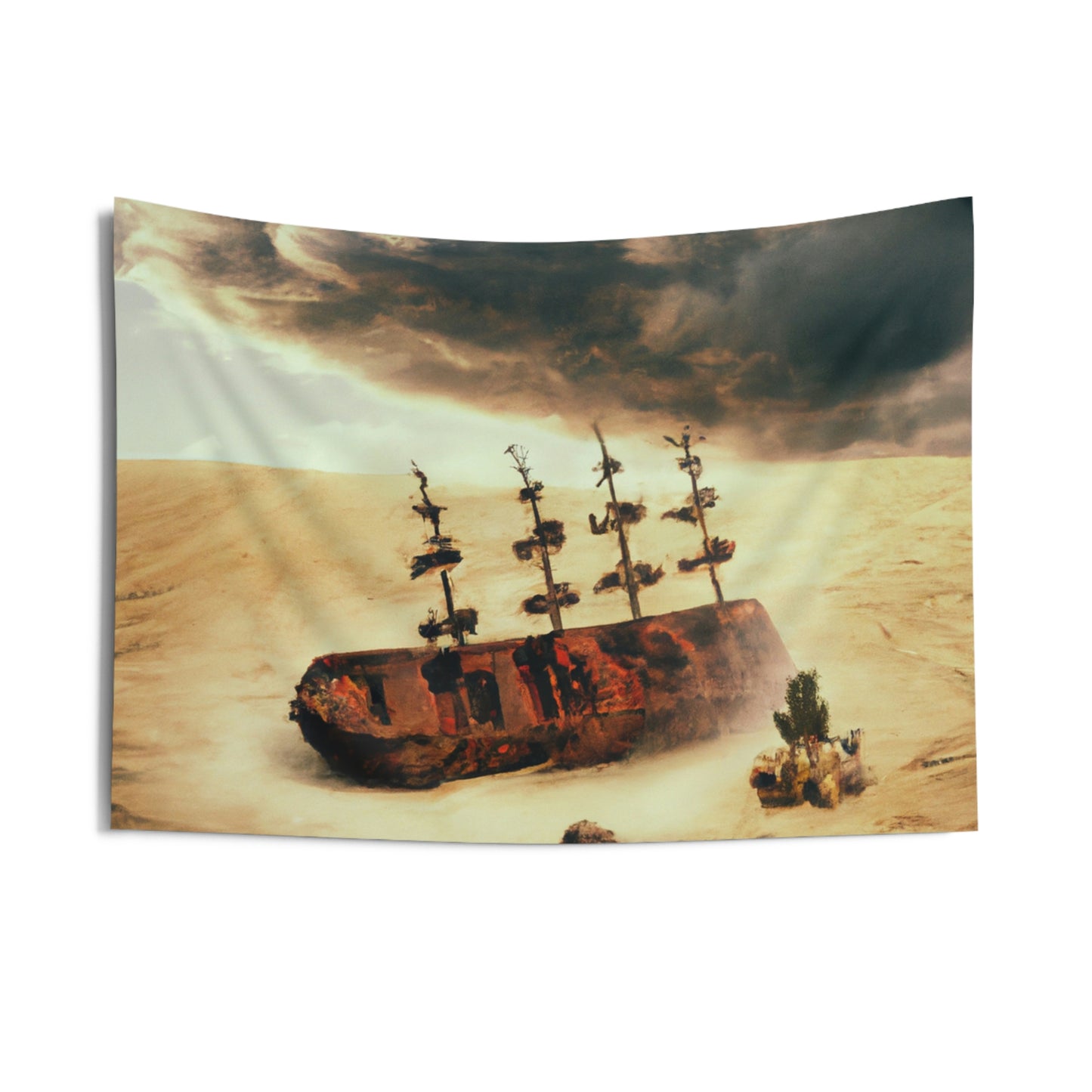 "Lost at Sea: Stranded On A Stormy Desert Island" - The Alien Wall Tapestries