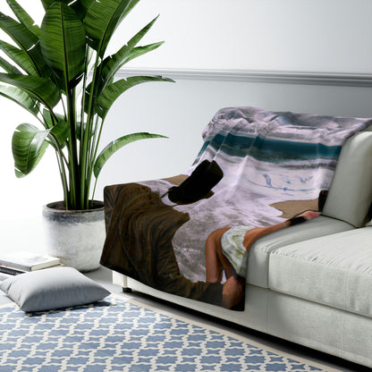 Sea-Swept Romance - The Alien Sherpa Fleece Blanket