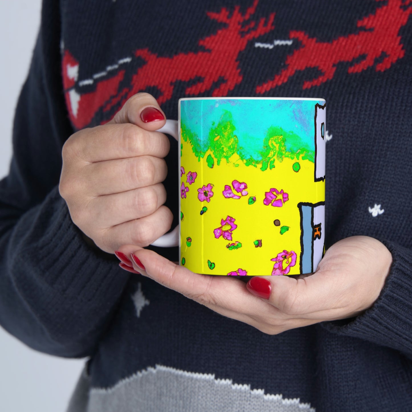 "A Small Miracle in a Sea of Flowers" - The Alien Ceramic Mug 11 oz