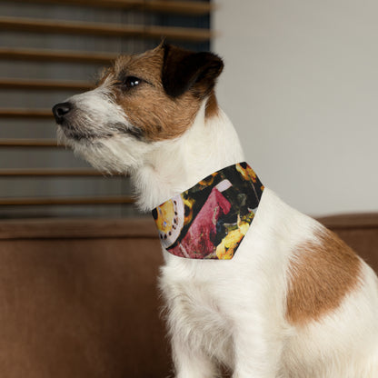 "Lone Sentry of the Sunflower Field" - The Alien Pet Bandana Collar