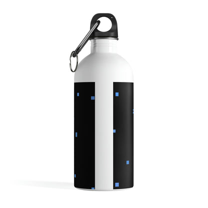 "Lonely Witness of the Night Sky" - The Alien Stainless Steel Water Bottle Pixel Art