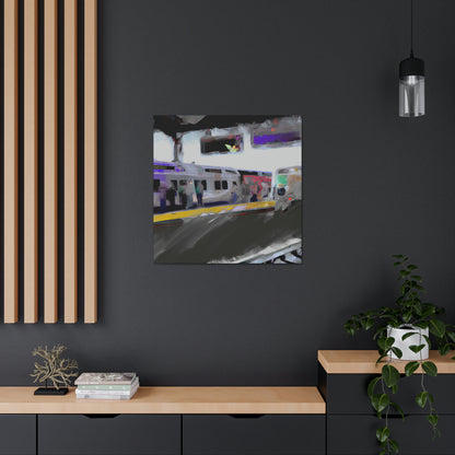 "Harboring the Hustle: Capturing the Vibrancy of the Train Station" - Canvas