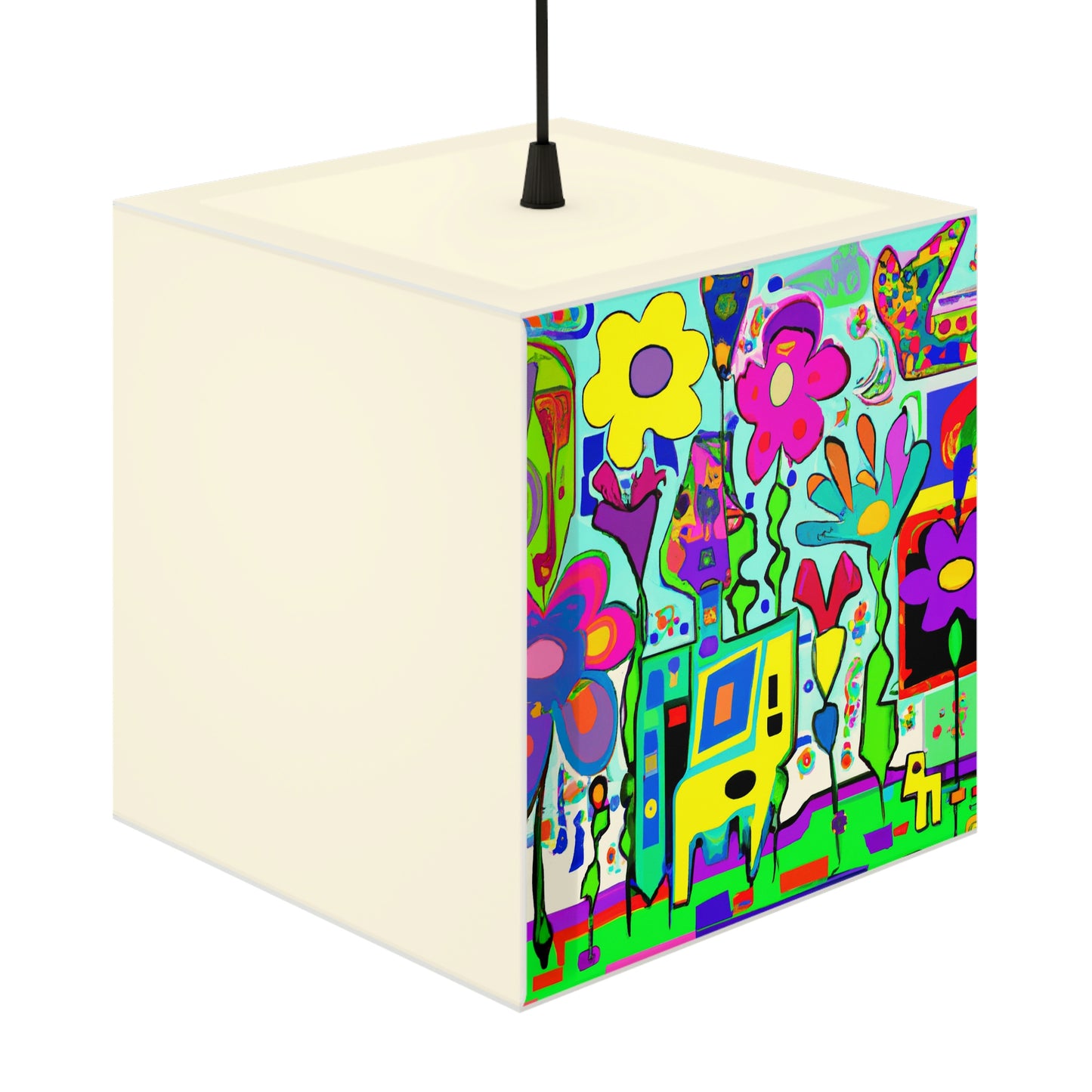 "A Mystical Garden of Rainbow Petals" - The Alien Light Cube Lamp