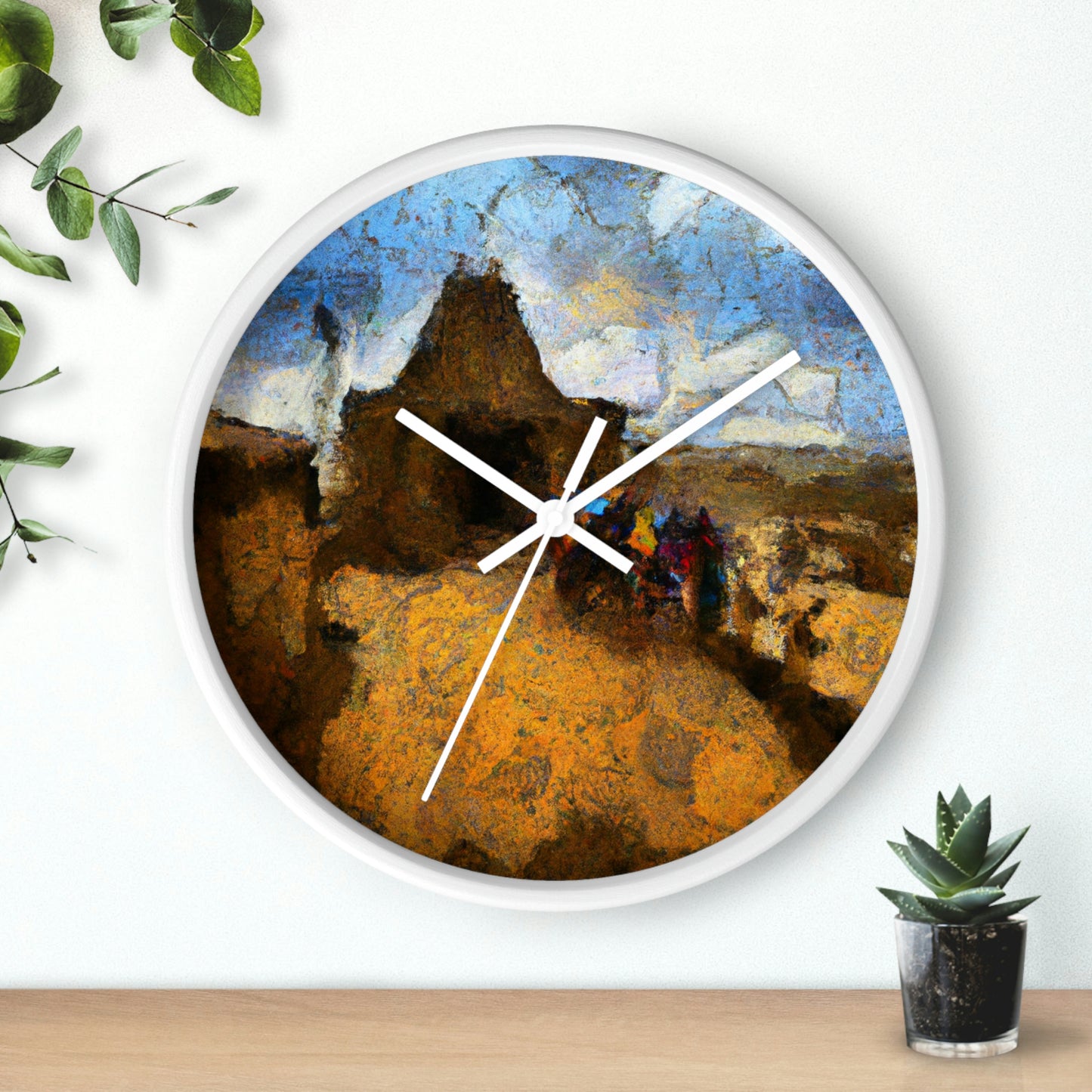 "Dusty Pilgrims at the Forgotten Shrine" - The Alien Wall Clock