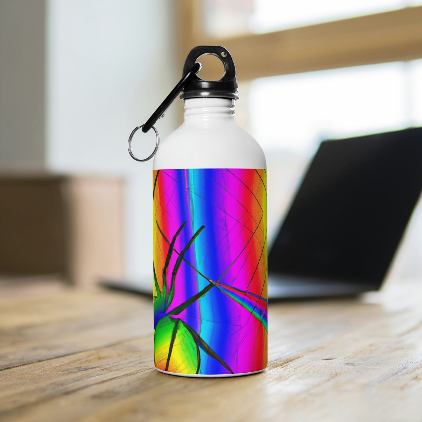 "A Spinnerette's Prismatic Web" - The Alien Stainless Steel Water Bottle