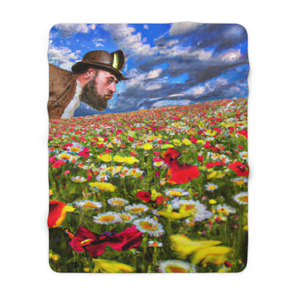 "A Blissful Tour of Floral Splendor" - The Alien Sherpa Fleece Blanket