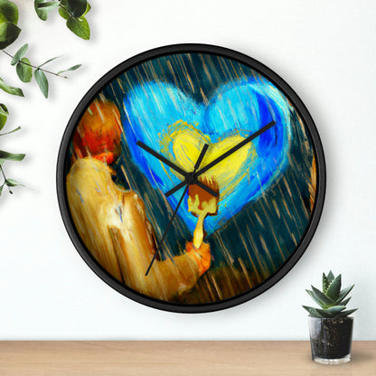 "Life-size Love in a Stormy Sky" - The Alien Wall Clock