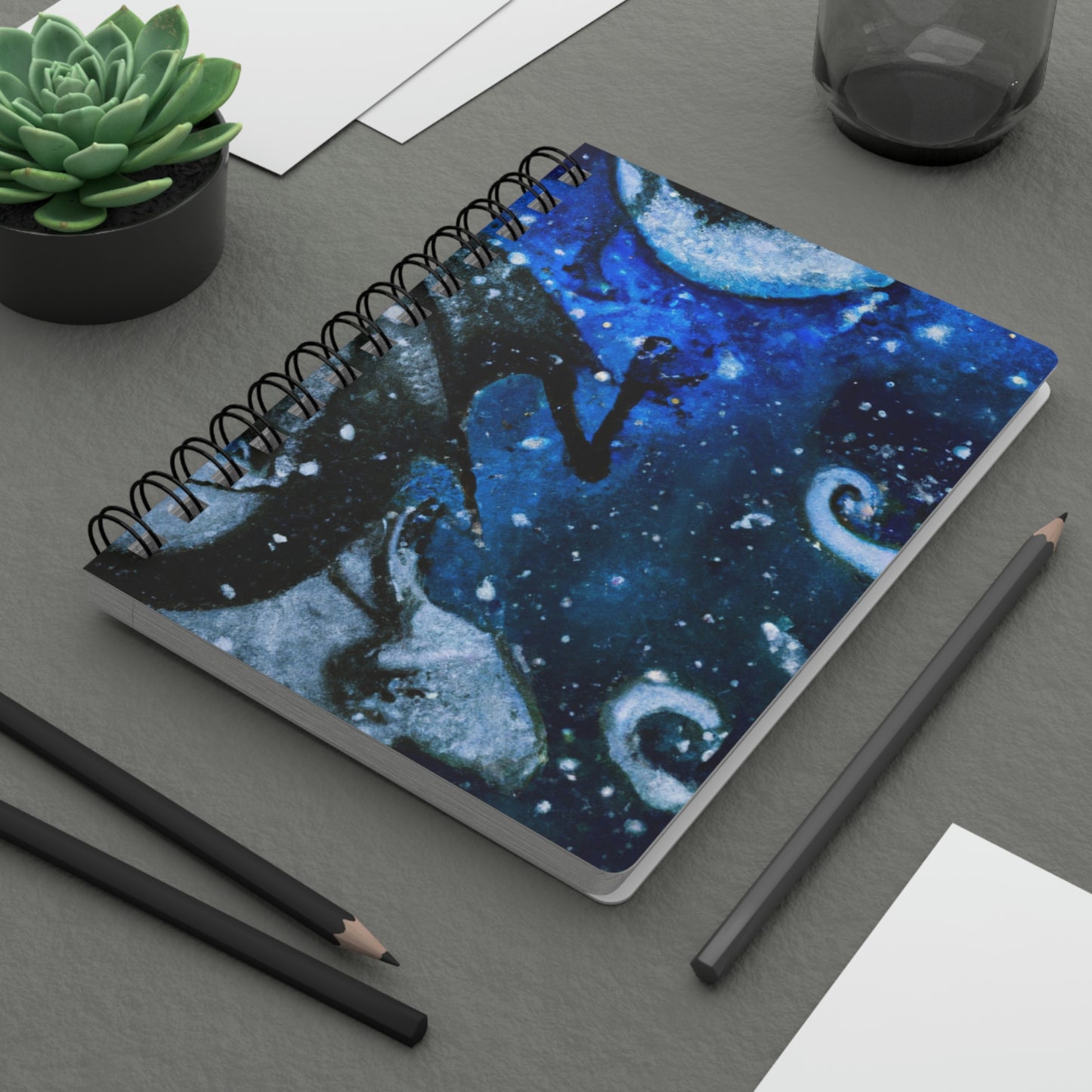 "Frosted Moonlight Dragon" - Das Alien-Notizbuch mit Spiralbindung