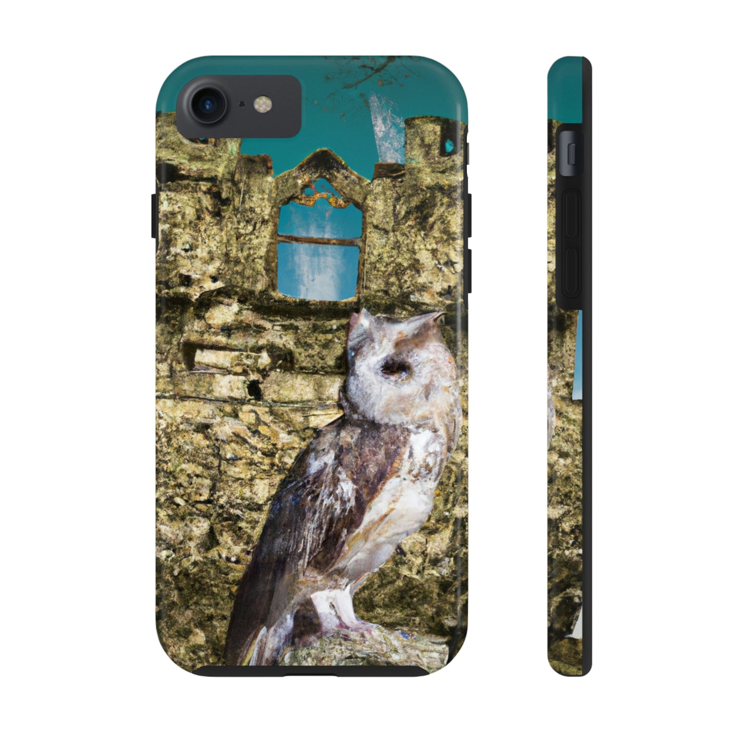 "A Sentinal Among Ruins: An Unstirred Owl's Perch" - Die Alien Tough Phone Cases