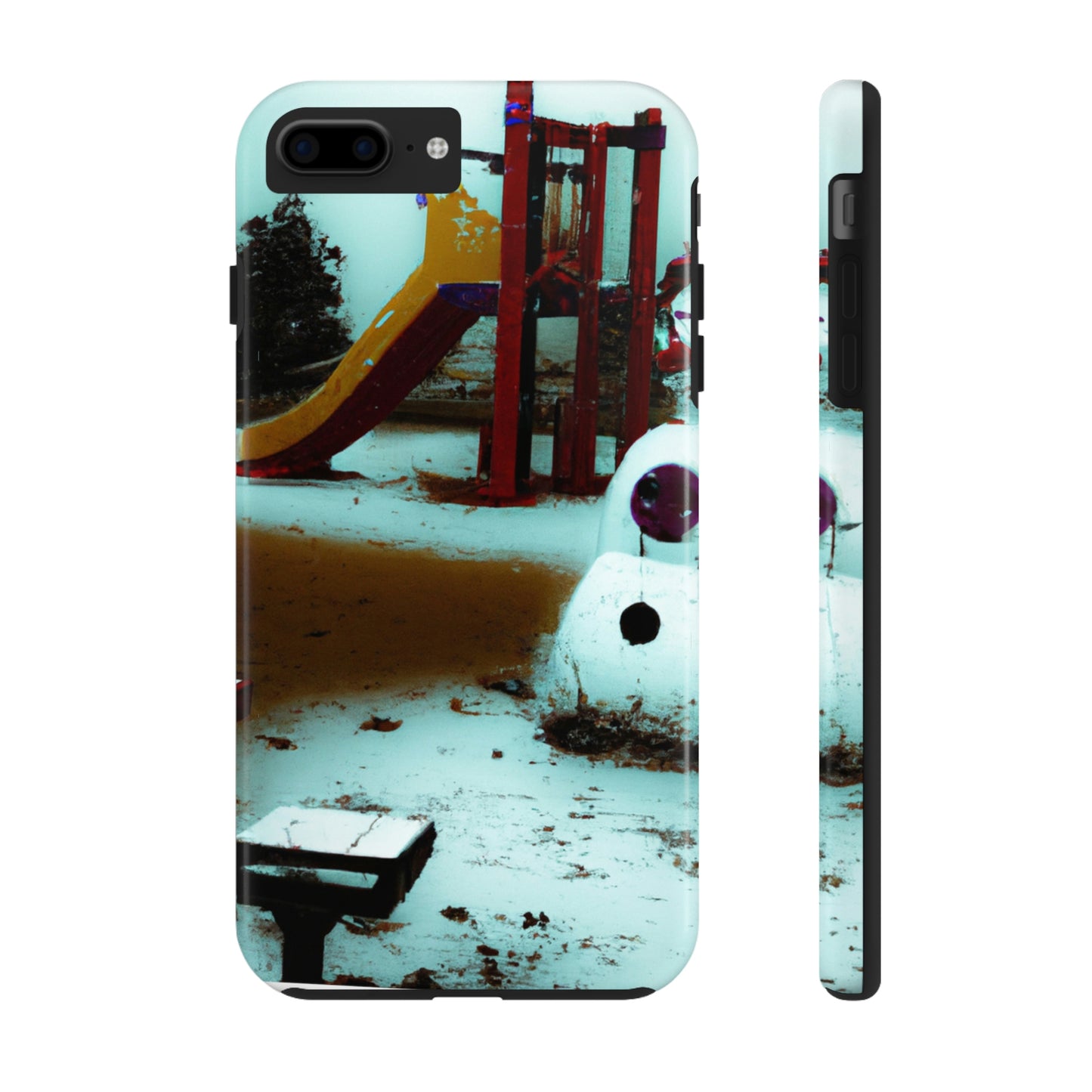 "Melancholy Snowman in a Silent Playground" - The Alien Tough Phone Cases