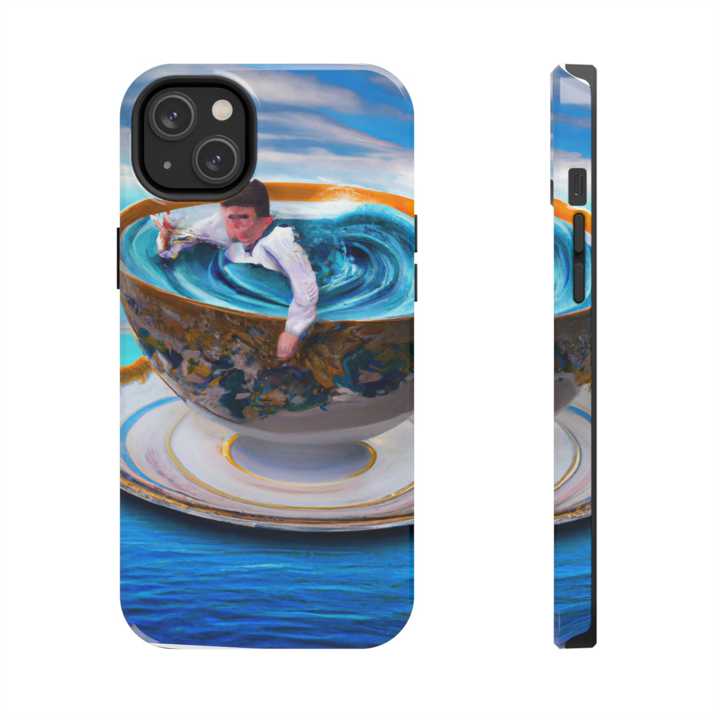 "Adrift in a China Cup: The Story of a Lost Child's Oceanic Adventure" - The Alien Tough Phone Cases