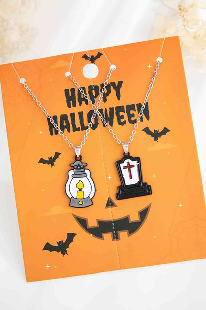 Conjunto de collar de dos piezas con tema de Halloween