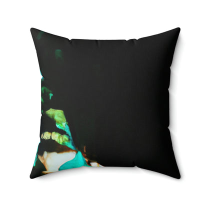 The Gleaming Relic of the Cave - The Alien Square Pillow