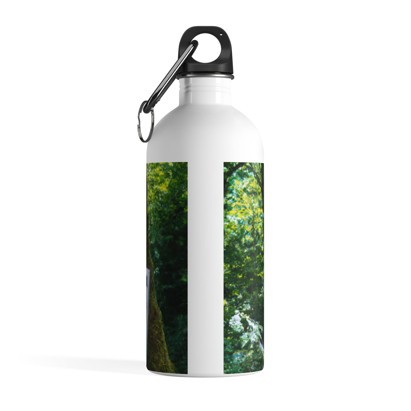 "Enchantment in Oil: A Young Artist's Vision of a Magical Forest" - The Alien Stainless Steel Water Bottle