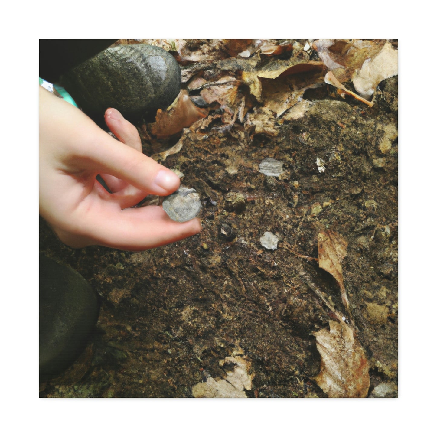 "Coin Questing in the Woods" - Die Alien-Canva