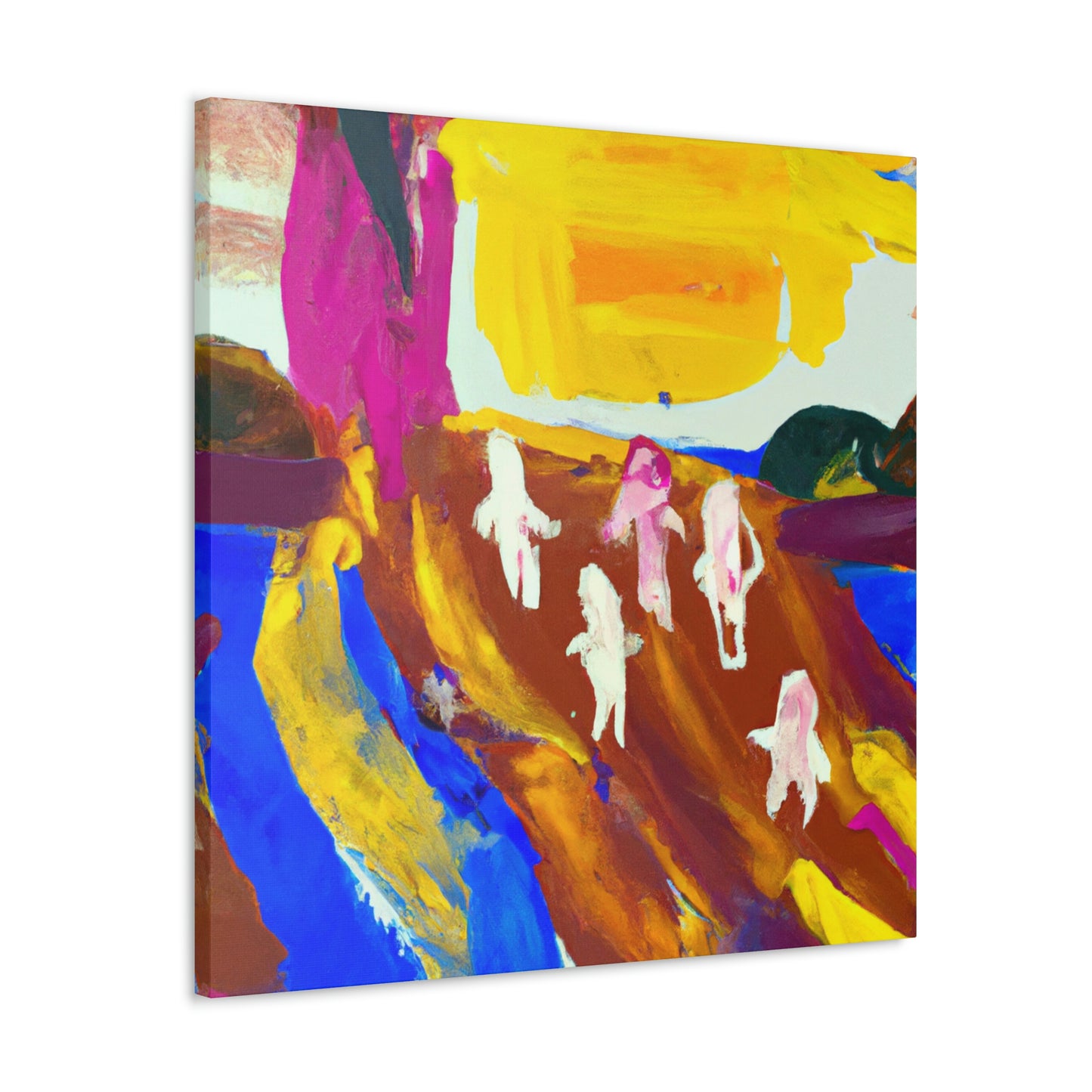 "Childhood Reflection: An Abstract Painting" - The Alien Canva.