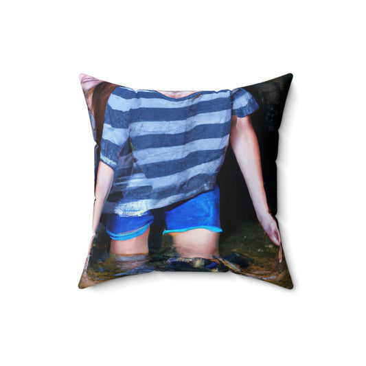 Treasure Hunters in the Deep. - The Alien Square Pillow