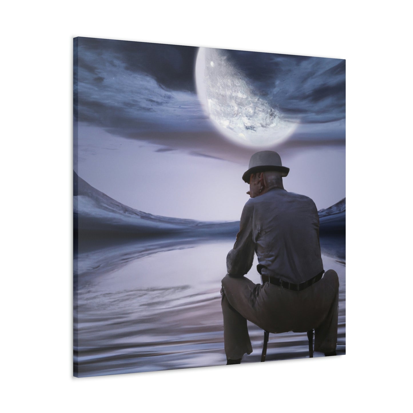 Moonlight Reflections on a Quiet Lake - The Alien Canva