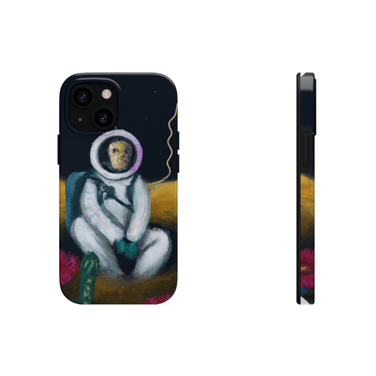 "Allein im Dunkeln: Das Überleben eines einsamen Astronauten" - Die Alien Tough Phone Cases