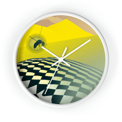 "Lost and Found in the Desert: A Bee's Journey" - The Alien Wall Clock