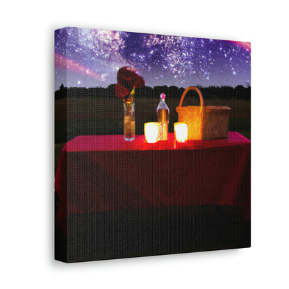 "Nighttime Enchantment: A Romantic Picnic Under the Stars" - The Alien Canva