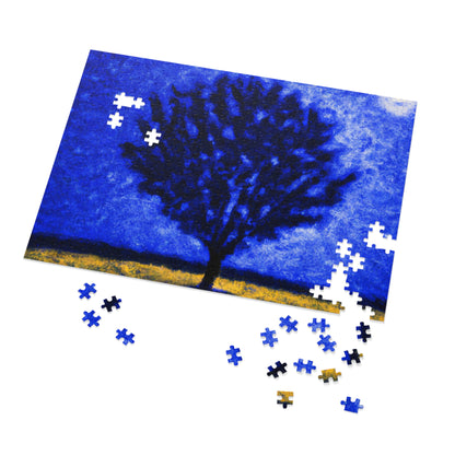 "A Lone Blue Tree in the Moonlight Field" - The Alien Jigsaw Puzzle