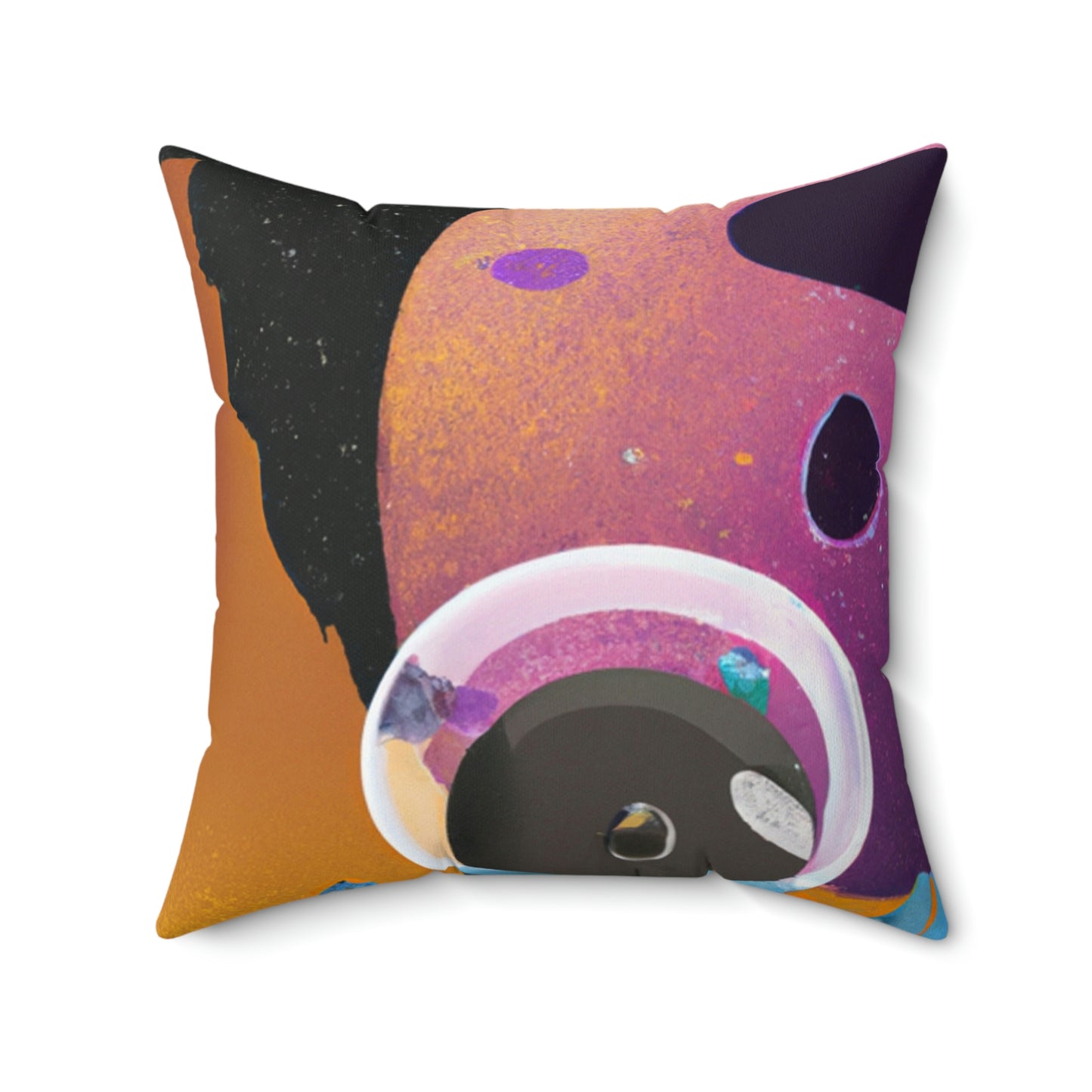 "Exploring the Unknown: The Adventures of a Space Captain and the Mysterious Planet" - The Alien Square Pillow