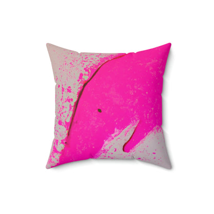 Pink Elephant Galaxies - The Alien Square Pillow