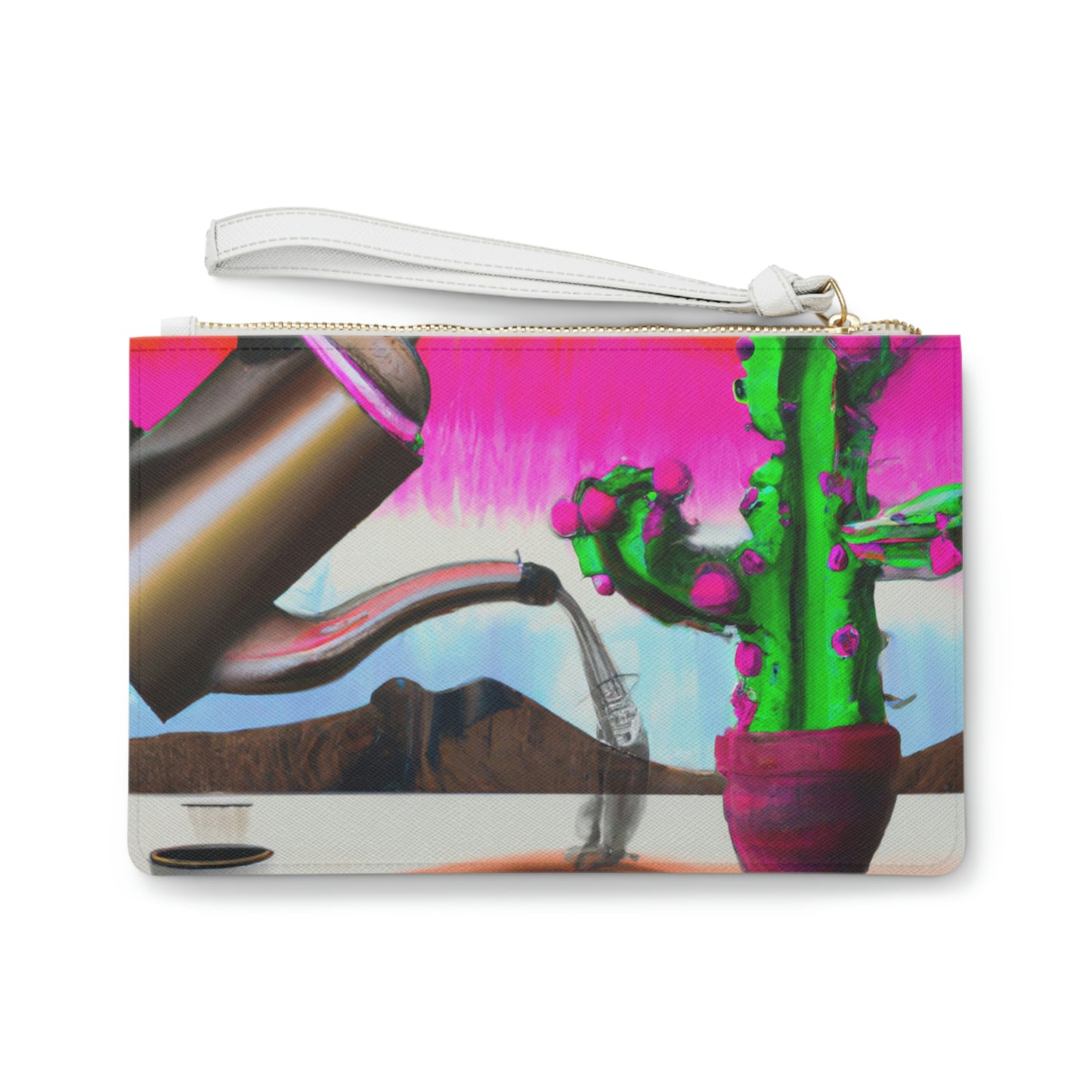 "An Awkward Caffeinated Moment: The Tale of a Bot and a Cactus" - The Alien Clutch Bag