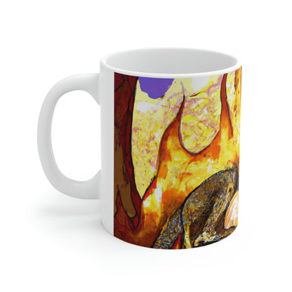 "A Slumbering Dragon in an Infernal Embrace" - The Alien Ceramic Mug 11 oz